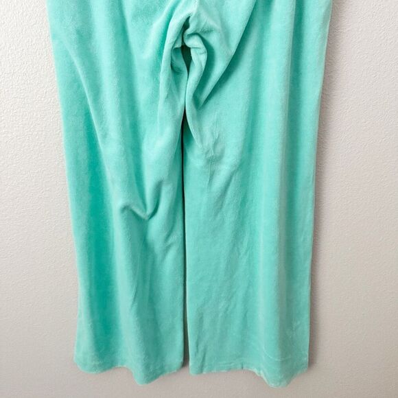 PLUSH & LUSH x VICTORIA'S SECRET | Turquoise Terry Y2K Pants Wide Leg | Large - Picture 6 of 8